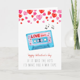 Cartes Pour Fêtes Annuelles Cassette des années 80 Rétro   Saint-Valentin Amou