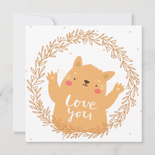 Cartes Pour Fêtes Annuelles Cat (Devant)