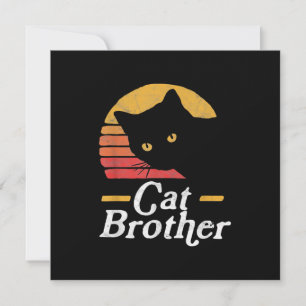 Cartes Pour Fêtes Annuelles Cat Brother Style Vintage Retro Cadeau Pour Amoure
