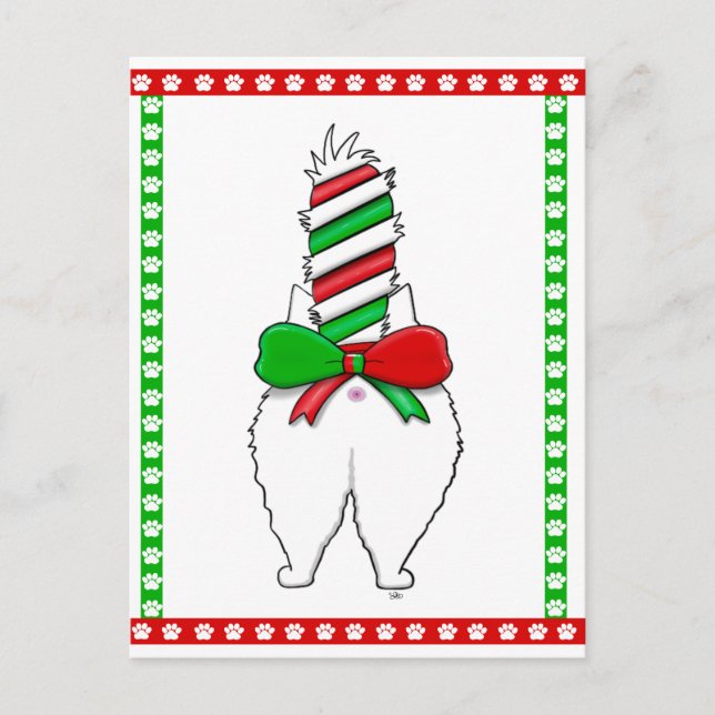 Cartes Pour Fêtes Annuelles Cat Butt 2 Noël (Devant)