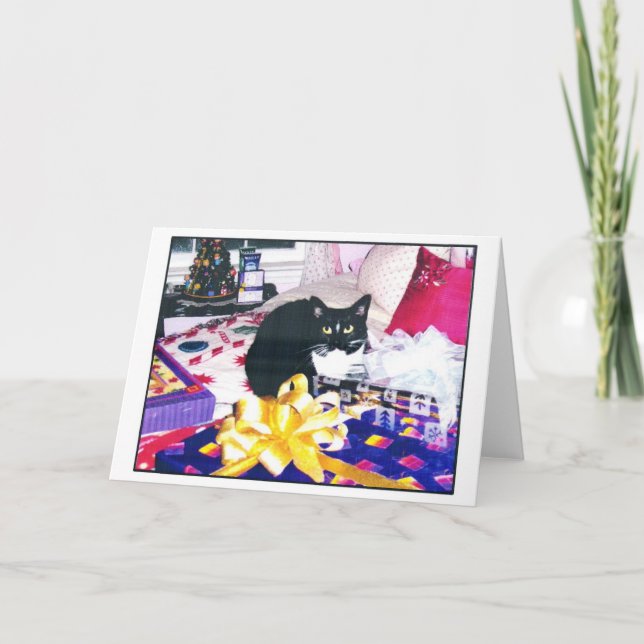 CARTES POUR FÊTES ANNUELLES CAT DE NOËL (Devant)