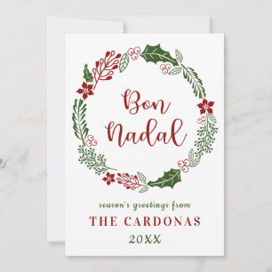 Cartes Pour Fêtes Annuelles Catalan Joyeux Noël, Personnalisé