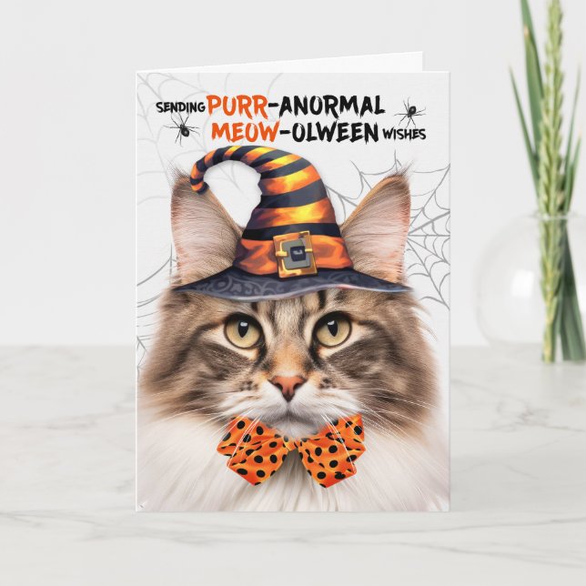 Cartes Pour Fêtes Annuelles Catéchisme forestier norvégien PURRanormal MEOWolw (Devant)