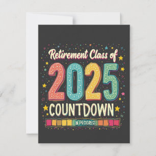 Cartes Pour Fêtes Annuelles Catégorie de retraite de 2025 en cours de graduati