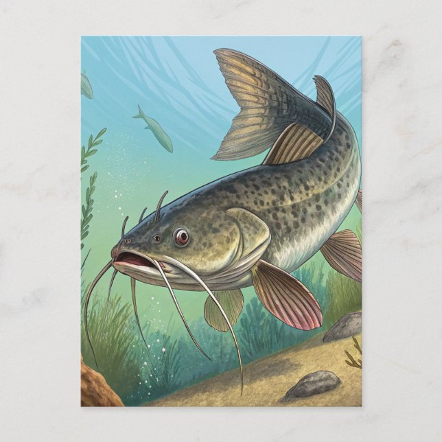 Cartes Pour Fêtes Annuelles Catfish (Devant)