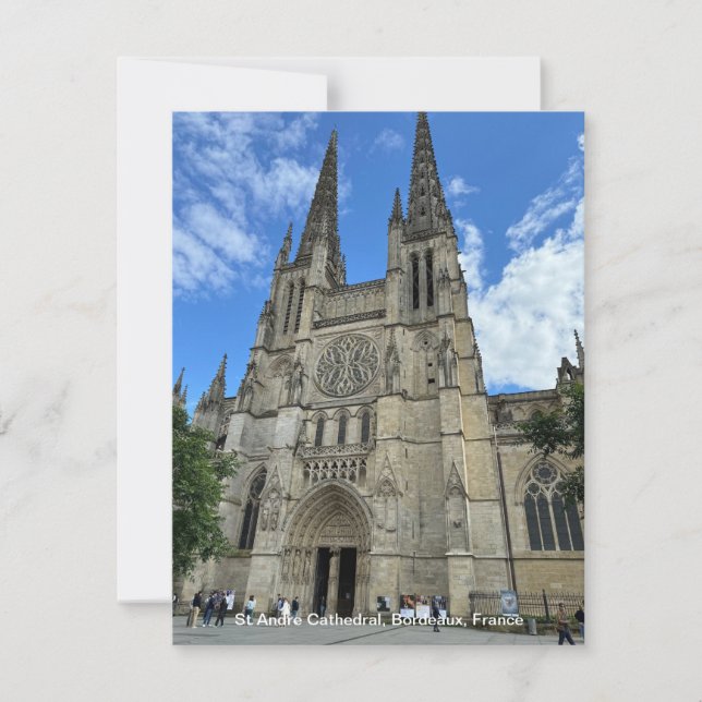 Cartes Pour Fêtes Annuelles Cathédrale de Bordeaux, (Saint-André de Bordeaux)  (Devant)