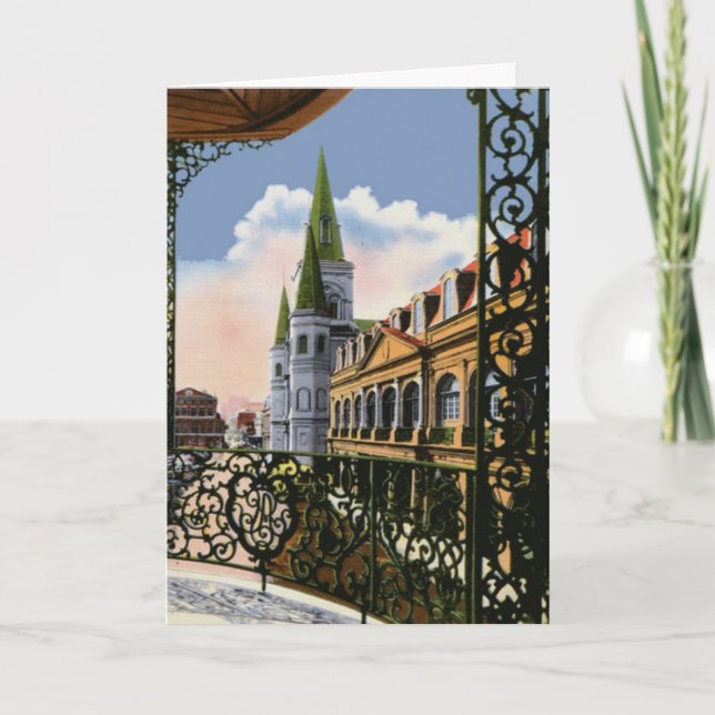 Cartes Pour Fêtes Annuelles Cathédrale De Noël Balcon (Devant)