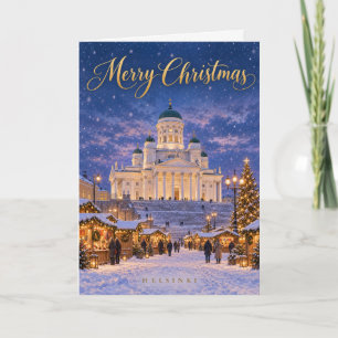 Cartes Pour Fêtes Annuelles Cathédrale d'Helsinki Joyeux Noël
