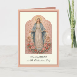 Cartes Pour Fêtes Annuelles Catholic Friend Valentines Day Mother Mary