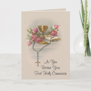 Cartes Pour Fêtes Annuelles Catholicisme traditionnel de First Holy Communion