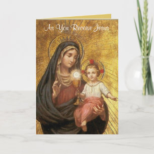 Cartes Pour Fêtes Annuelles Catholicisme traditionnel de First Holy Communion