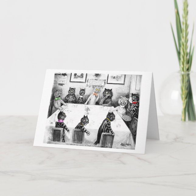 Cartes Pour Fêtes Annuelles Cats Christmas Catastrophe Card de Louis Wain (Devant)