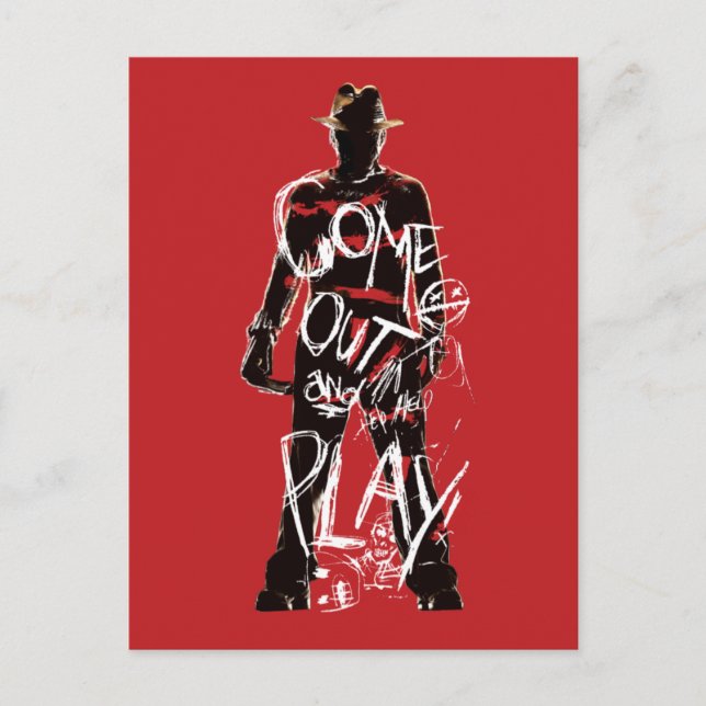 Cartes Pour Fêtes Annuelles Cauchemar sur la rue Elm | Sors et joue (Devant)