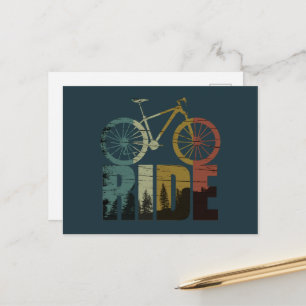 Cartes Pour Fêtes Annuelles Cavalier de VTT Descente de Vélo de Montagne
