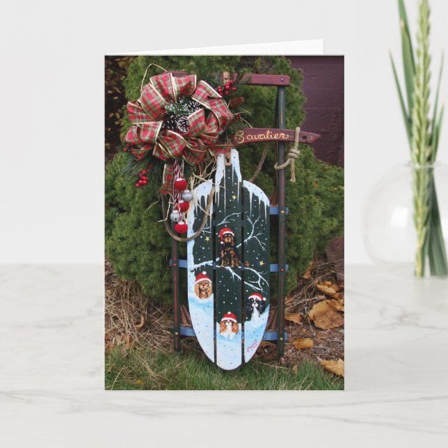 Cartes Pour Fêtes Annuelles Cavalier King Charles Spaniel (Devant)