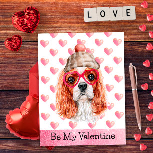 Cartes Pour Fêtes Annuelles Cavalier Spaniel Be My Valentine Dog Valentine's