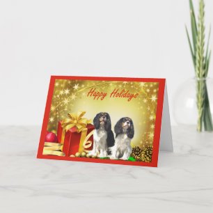 Cartes Pour Fêtes Annuelles Cavelier King Charles Spaniel Cadeaux de Noël