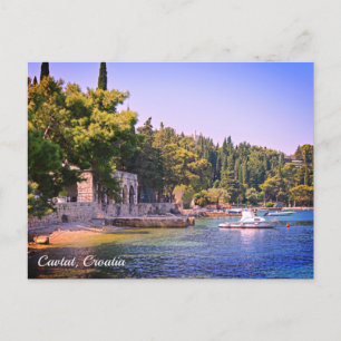 Cartes Pour Fêtes Annuelles Cavtat, Croatie Vue sur la plage