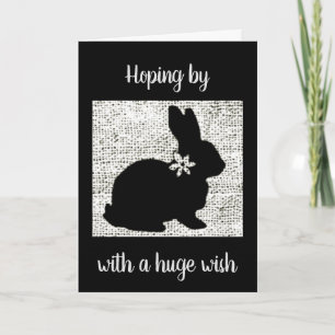 CARTES POUR FÊTES ANNUELLES CE BUNNY COURAGEUX ESPÈRE DE DIRE HEUREUX *PÂQUES*