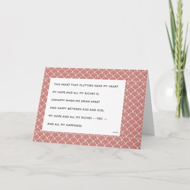 Cartes Pour Fêtes Annuelles Ce Coeur qui Flutters Joyce Valentine (Devant)