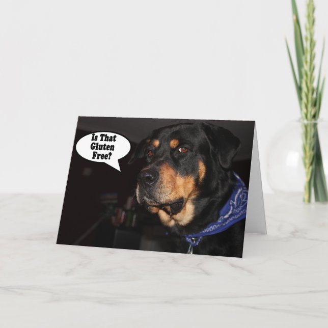 Cartes Pour Fêtes Annuelles Ce gluten est-il libre ? (Devant)