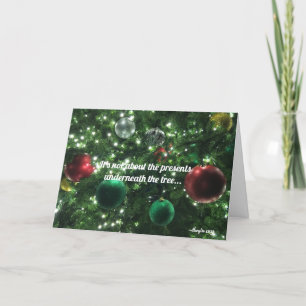 Cartes Pour Fêtes Annuelles Ce n'est pas à propos des cadeaux