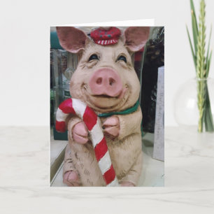 CARTES POUR FÊTES ANNUELLES CE PETIT PIGGY DIT MERRRY NOËL