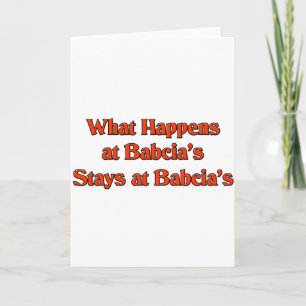 Cartes Pour Fêtes Annuelles Ce qui se produit aux séjours de Babcia chez