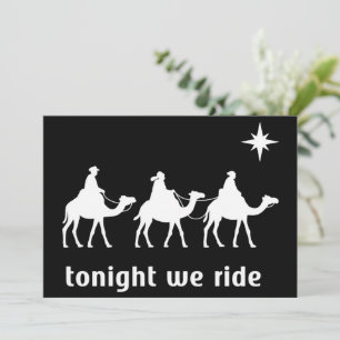 Cartes Pour Fêtes Annuelles Ce soir nous chevauchons Noël foi chrétienne mages