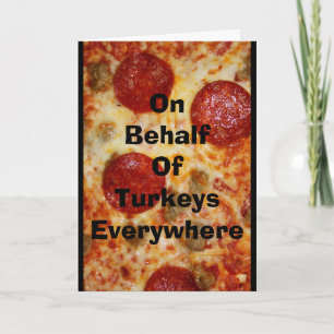Cartes Pour Fêtes Annuelles Ce thanksgiving mangent de la pizza !