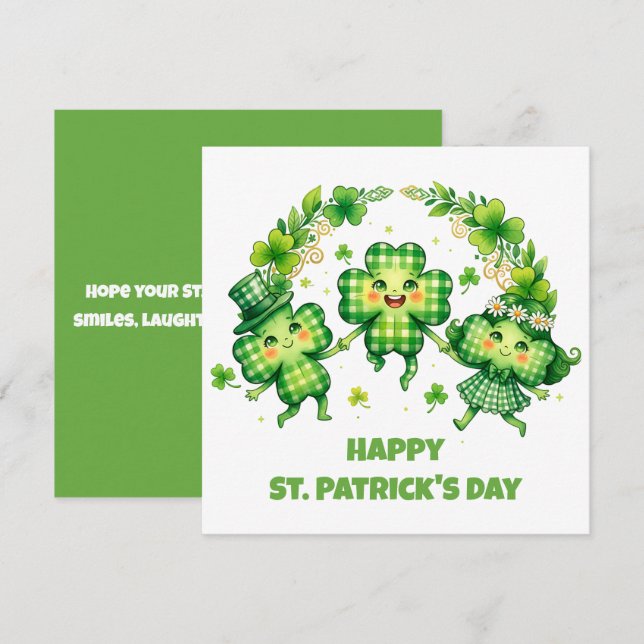 Cartes Pour Fêtes Annuelles Celebrate St. Patrick’s Day (Devant / Derrière)