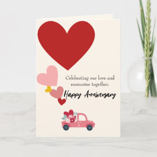 Cartes Pour Fêtes Annuelles Celebrating Our Love & Memories Anniversary Card