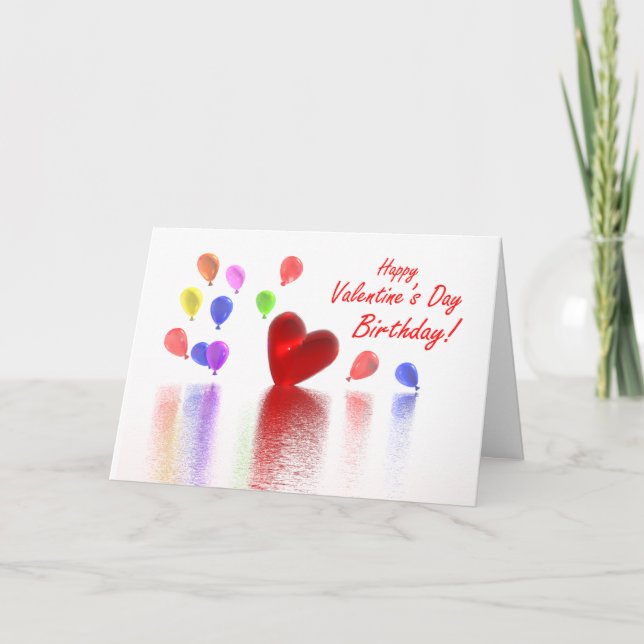 Cartes Pour Fêtes Annuelles Célébration d'anniversaire de Saint-Valentin (Devant)