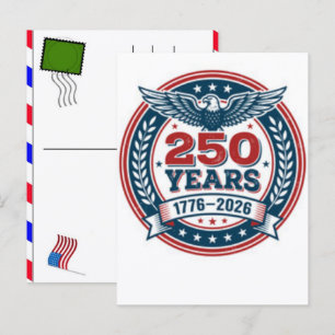 Cartes Pour Fêtes Annuelles Célébration de 250 ans des États-Unis : Amérique 1