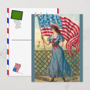 Cartes Pour Fêtes Annuelles Célébration de 250 ans des États-Unis : Amérique 1