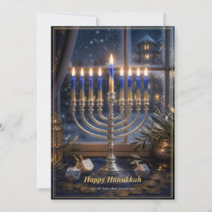 Cartes Pour Fêtes Annuelles Célébration de Hanoukka à la bougie