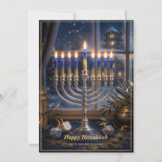 Cartes Pour Fêtes Annuelles Célébration de Hanoukka à la bougie