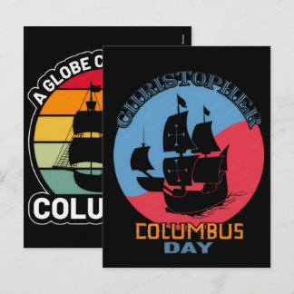 Cartes Pour Fêtes Annuelles Célébration de la Journée de Christophe Colomb : H
