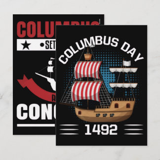 Cartes Pour Fêtes Annuelles Célébration de la Journée de Christophe Colomb : H