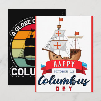 Cartes Pour Fêtes Annuelles Célébration de la Journée de Christophe Colomb : H