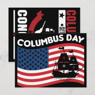 Cartes Pour Fêtes Annuelles Célébration de la Journée de Christophe Colomb : H