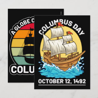 Cartes Pour Fêtes Annuelles Célébration de la Journée de Christophe Colomb : H
