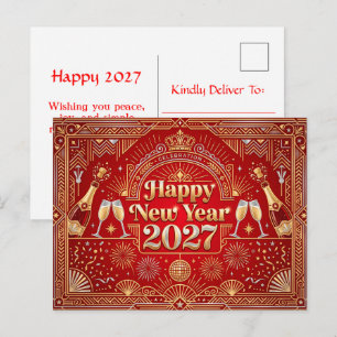 Cartes Pour Fêtes Annuelles Célébration de la nouvelle année 2027