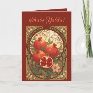 Cartes Pour Fêtes Annuelles Célébration de la Nuit de Yalda Pomegranate Chelle