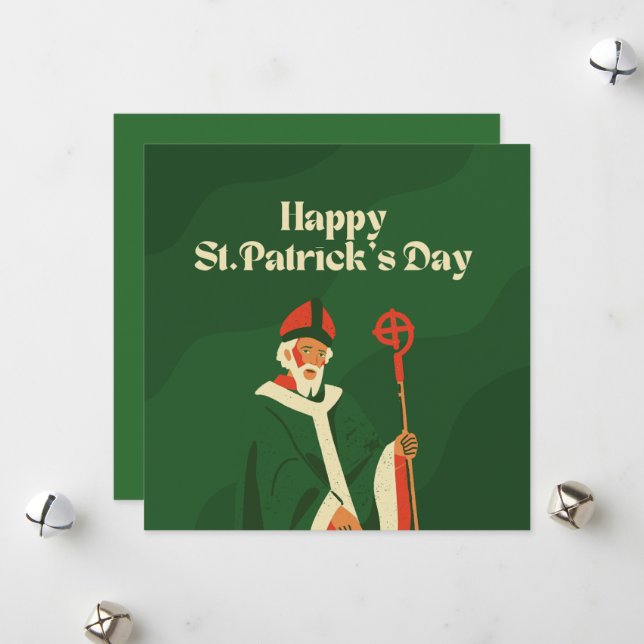 Cartes Pour Fêtes Annuelles Célébration de la Saint-Patrick (Devant/Arrière en situation)