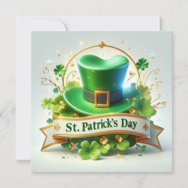 Cartes Pour Fêtes Annuelles Célébration de la Saint-Patrick (Devant)