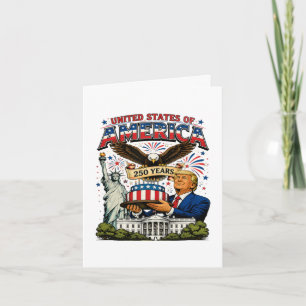 Cartes Pour Fêtes Annuelles Célébration de l'Aigle Patriotique de l'Amérique 2