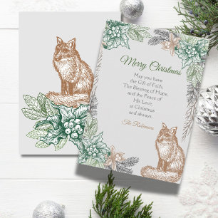 Cartes Pour Fêtes Annuelles Célébration De Noël Avec Wolf Et Wilderness Hol