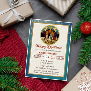 Cartes Pour Fêtes Annuelles Célébration de Noël de l'Église chrétienne religie