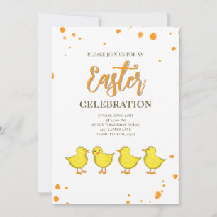 Cartes Pour Fêtes Annuelles Célébration de Pâques mignonne avec poussins perso